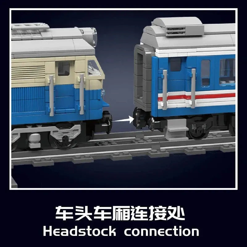 Building Blocks Tech Railway RC DF4B Diesel Train Locomotive Bricks Toy Construction Set Toys - 10