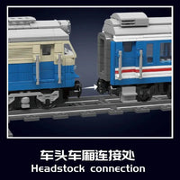 Thumbnail for Building Blocks Tech Railway RC DF4B Diesel Train Locomotive Bricks Toy Construction Set Toys - 10