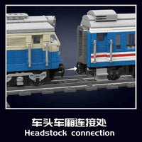 Thumbnail for Building Blocks Tech Railway RC DF4B Diesel Train Locomotive Bricks Toy - 10