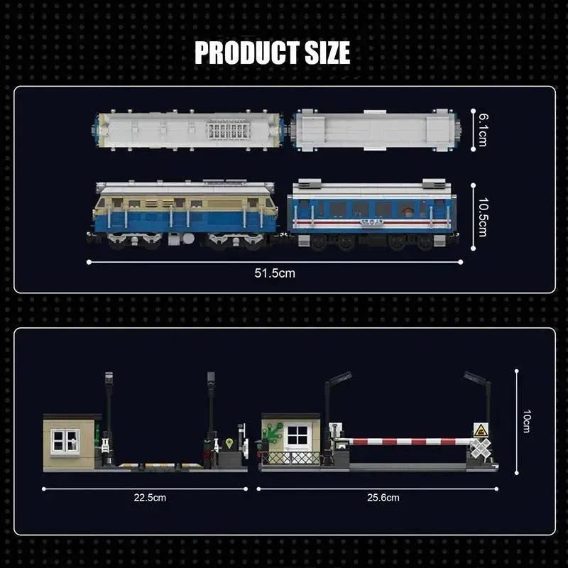 Building Blocks Tech Railway RC DF4B Diesel Train Locomotive Bricks Toy Construction Set Toys - 7