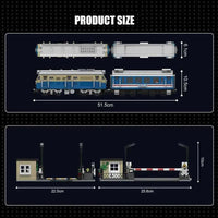 Thumbnail for Building Blocks Tech Railway RC DF4B Diesel Train Locomotive Bricks Toy Construction Set Toys - 7