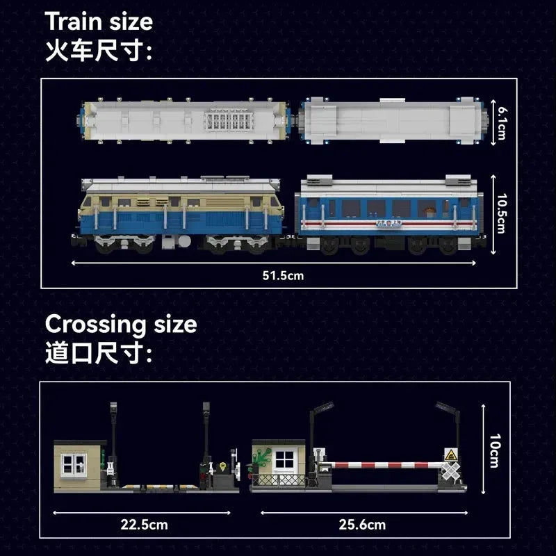 Building Blocks Tech Railway RC DF4B Diesel Train Locomotive Bricks Toy - 12