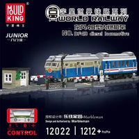 Thumbnail for Building Blocks Tech Railway RC DF4B Diesel Train Locomotive Bricks Toy Construction Set Toys - 8