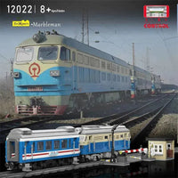 Thumbnail for Building Blocks Tech Railway RC DF4B Diesel Train Locomotive Bricks Toy Construction Set Toys - 4
