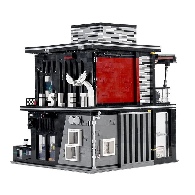 Building Blocks Street City Expert The ISLET PUB Restaurant Bricks Toy EU Construction Set Toys - 8