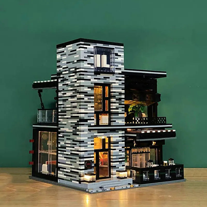 Building Blocks Street City Expert The ISLET PUB Restaurant Bricks Toy EU Construction Set Toys - 11
