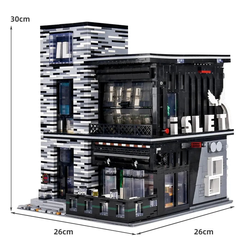 Building Blocks Street City Expert The ISLET PUB Restaurant Bricks Toy EU Construction Set Toys - 1