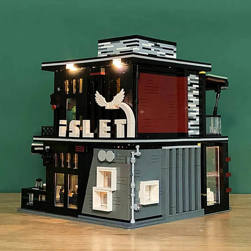 Building Blocks Street City Expert The ISLET PUB Restaurant Bricks Toy EU Construction Set Toys - 10