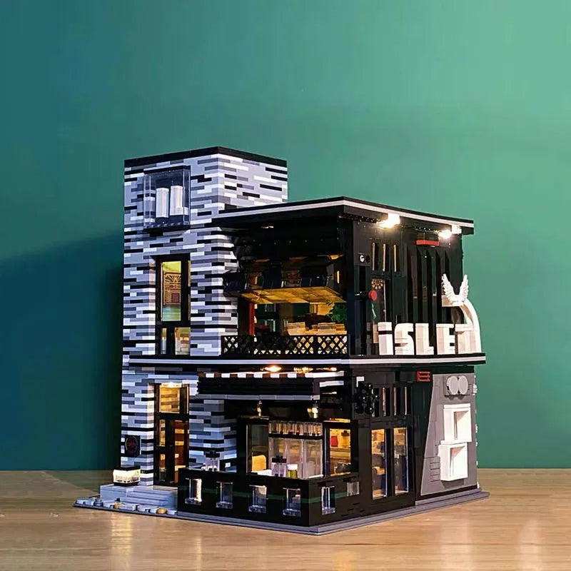 Building Blocks Street City Expert The ISLET PUB Restaurant Bricks Toy EU Construction Set Toys - 12