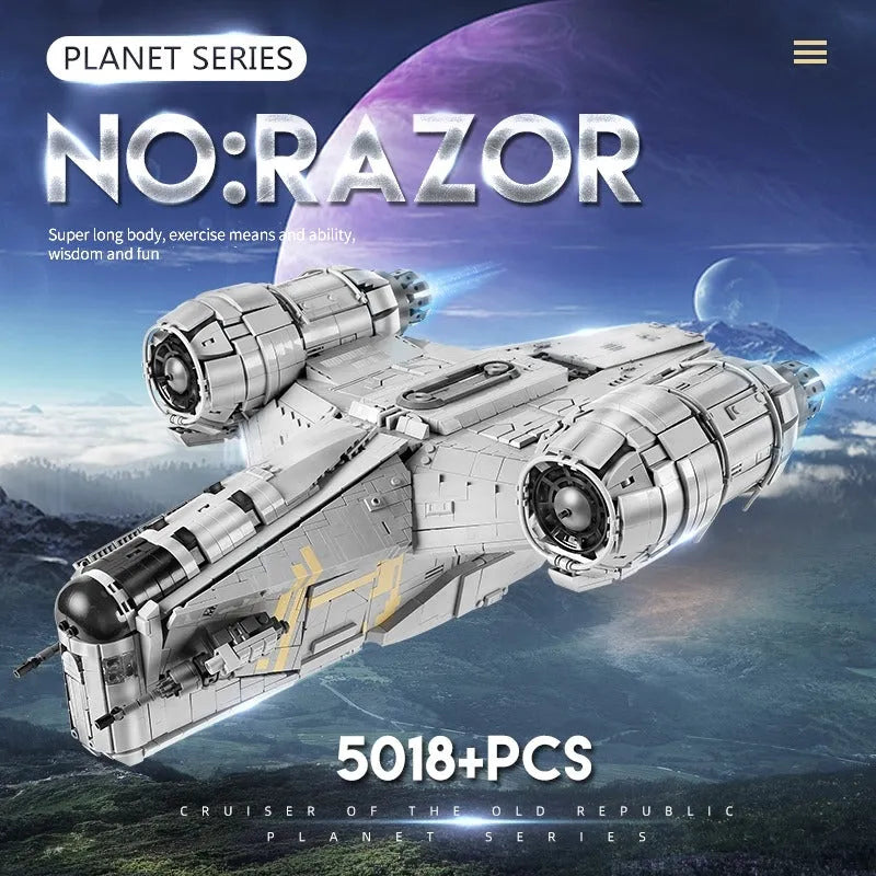 Building Blocks MOC 21023 UCS Star Wars The Razor Crest Spaceship Bricks Toy Construction Set Toys - 2