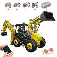 Thumbnail for Building Blocks Tech Motorized MOC RC Excavator loader Bulldozer Truck Bricks Toy - 2