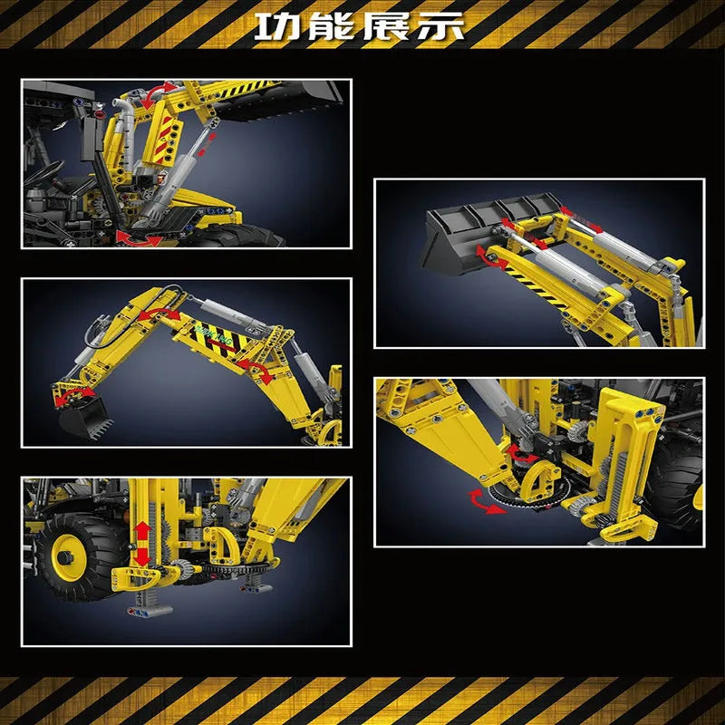 Building Blocks Technical Motorized MOC Excavator loader RC Bulldozer Truck Bricks Toy Construction Set Toys - 5