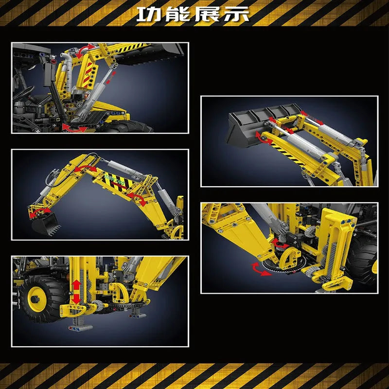 Building Blocks Technical Motorized MOC Excavator loader RC Bulldozer Truck Bricks Toy - 5