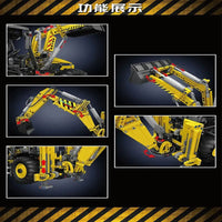 Thumbnail for Building Blocks Tech Motorized MOC RC Excavator loader Bulldozer Truck Bricks Toy - 5