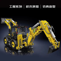 Thumbnail for Building Blocks Technical Motorized MOC Excavator loader RC Bulldozer Truck Bricks Toy - 8
