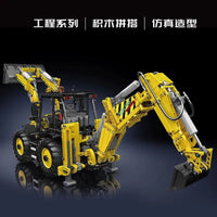 Thumbnail for Building Blocks Tech Motorized MOC RC Excavator loader Bulldozer Truck Bricks Toy - 8