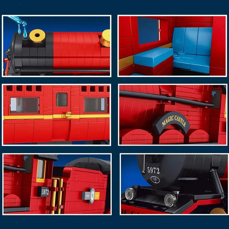Building Blocks Creator Experts RC Magic Castle Harry Potter Train Bricks Toy Construction Set Toys - 13