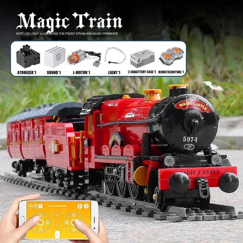 Building Blocks Creator RC Magic World Castle Harry Potter Train Bricks Toys - 5
