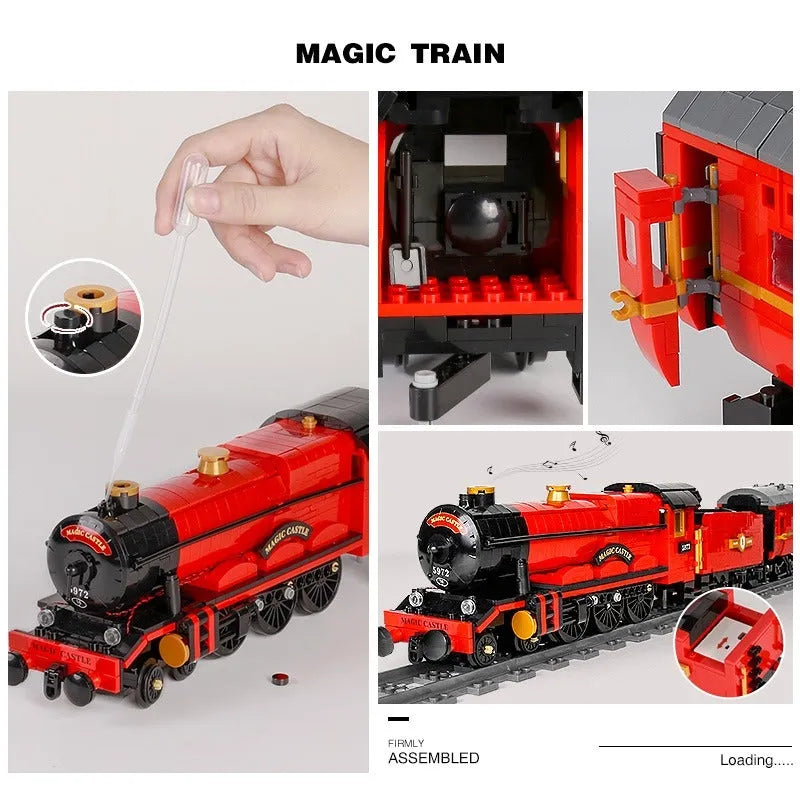 Building Blocks Creator RC Magic World Castle Harry Potter Train Bricks Toys - 7