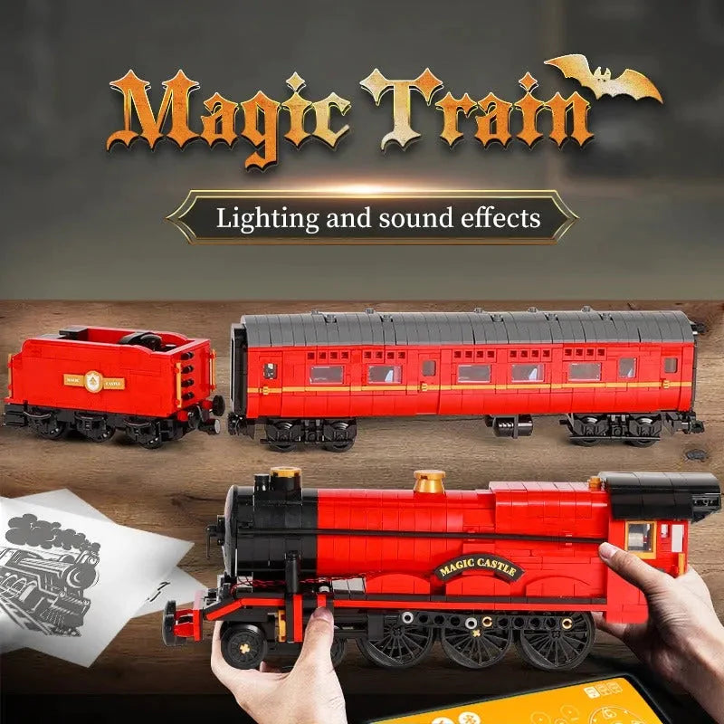 Building Blocks Creator Experts RC Magic Castle Harry Potter Train Bricks Toy - 6
