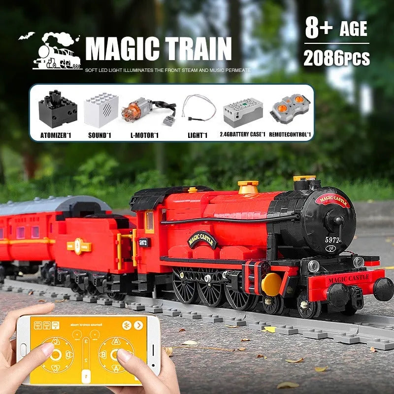 Building Blocks Creator RC Magic World Castle Harry Potter Train Bricks Toys - 4