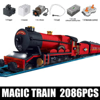 Thumbnail for Building Blocks Creator Experts RC Magic Castle Harry Potter Train Bricks Toy - 1