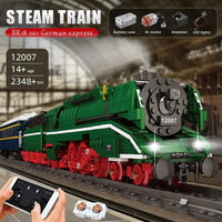 Thumbnail for Building Blocks Motorized RC German City Express BR18 201 Train Bricks Toys Construction Set Toys - 7