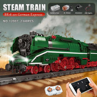 Thumbnail for Building Blocks Motorized RC German City Express BR18 201 Train Bricks Toys Construction Set Toys - 8