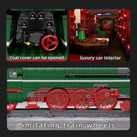 Thumbnail for Building Blocks Motorized RC German City Express BR18 201 Train Bricks Toys - 10