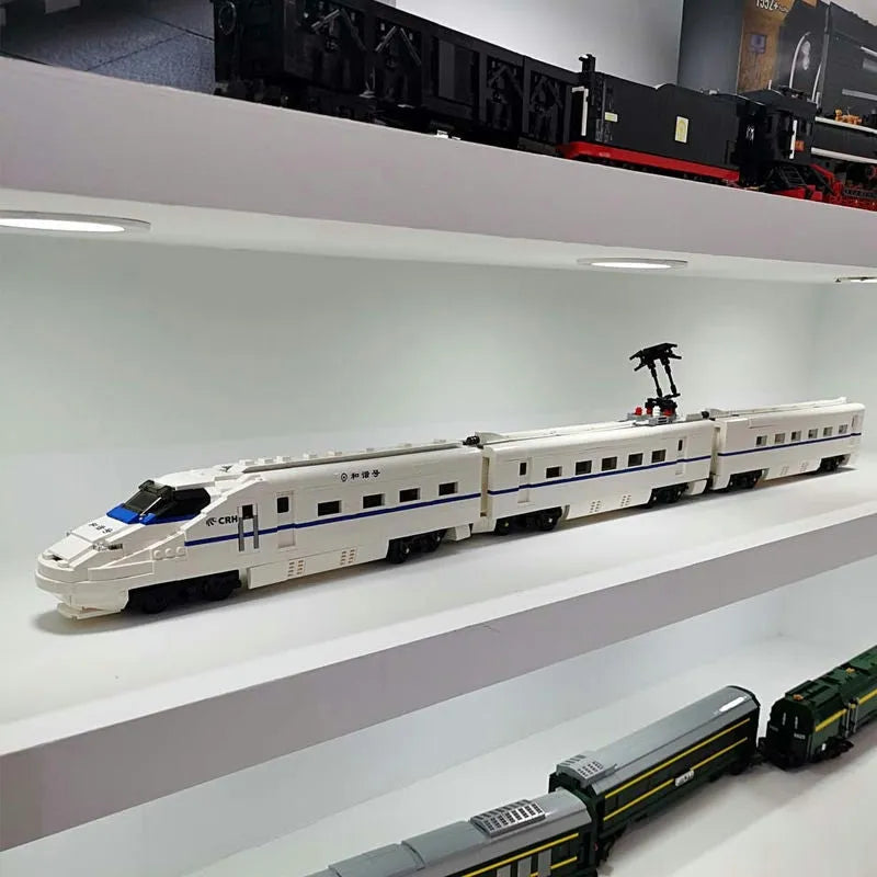 Chr Train Models Tech Motorized Railway CRH2 Train Bricks Toy