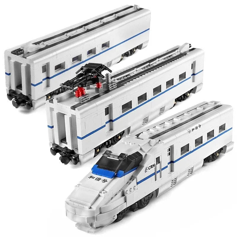 Building Blocks Tech Motorized Railway RC High - Speed CRH2 Train Bricks Toy - 6