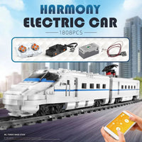 Thumbnail for Building Blocks Tech Motorized Railway RC High - Speed CRH2 Train Bricks Toy - 3