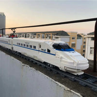 Thumbnail for Building Blocks Tech Motorized Railway RC High-Speed CRH2 Train Bricks Toy Construction Set Toys - 15