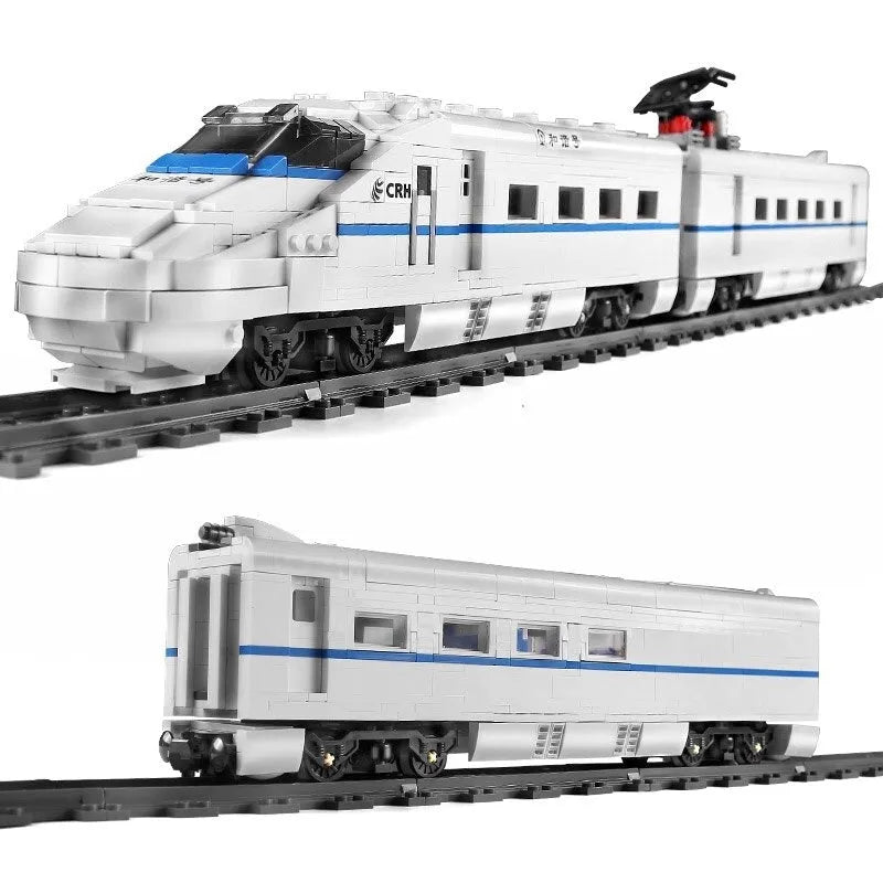 Building Blocks Tech Motorized Railway RC High - Speed CRH2 Train Bricks Toy - 5