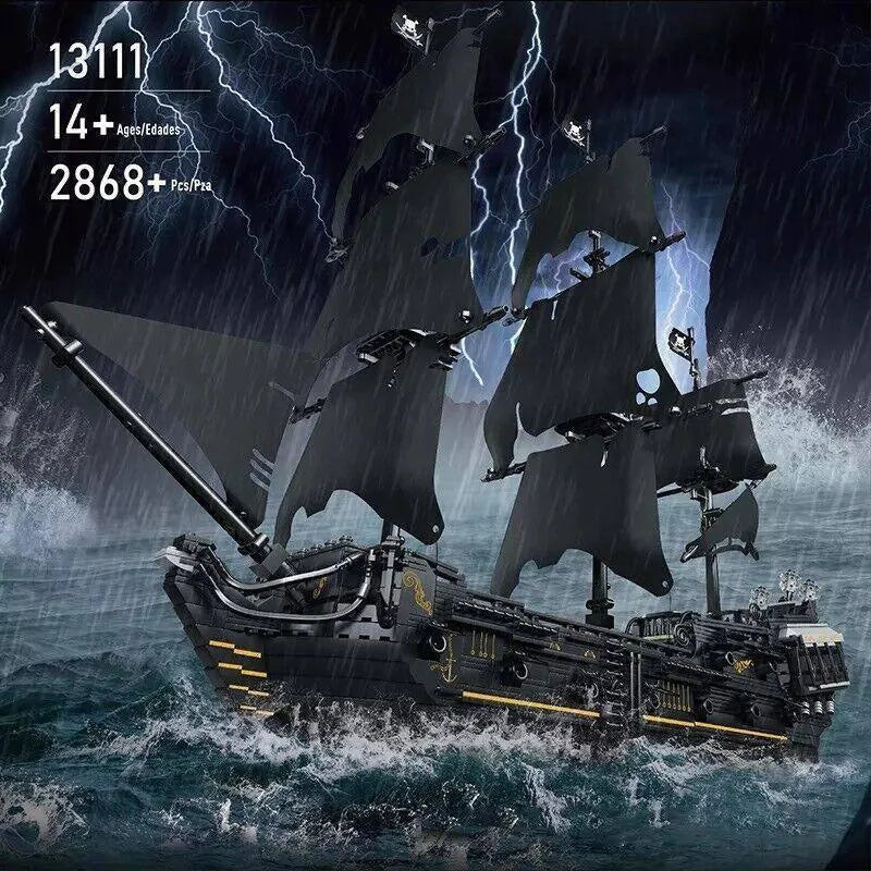 Building Blocks Pirate Of Caribbean MOC The Black Pearl Bricks Toys - 2