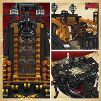 Thumbnail for Building Blocks Pirates Of Caribbean MOC Red Pirate Ship Bricks Toy Construction Set Toys - 7