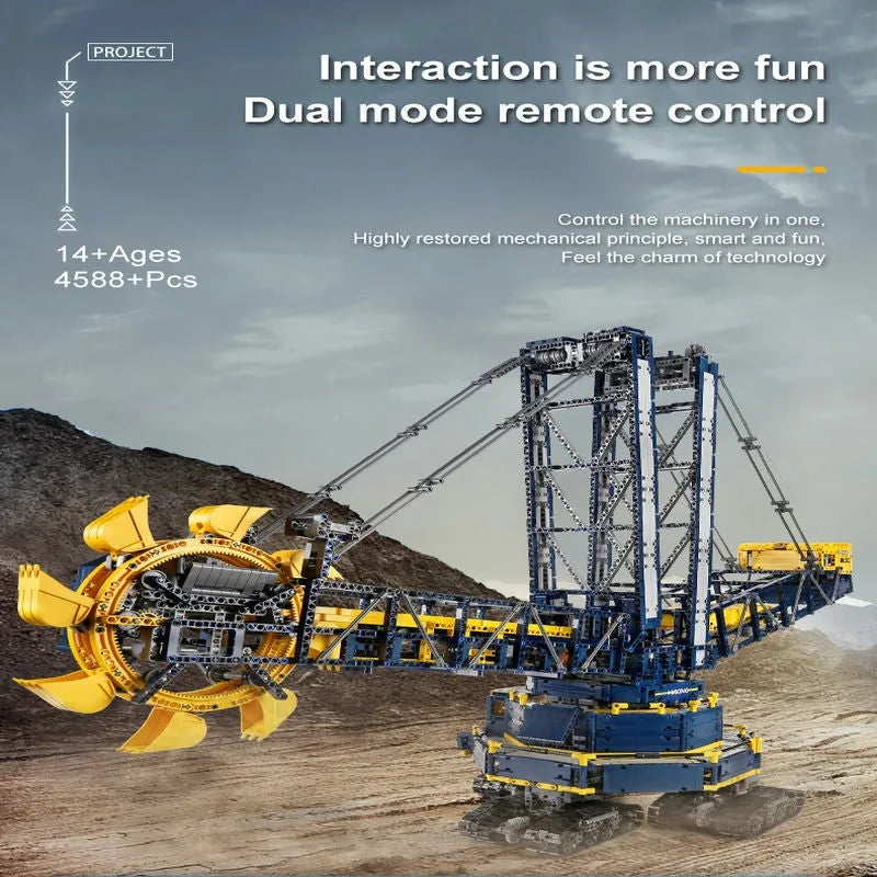Building Blocks Motorized RC Bucket Wheel Excavator Bricks Toy 17006 EU Construction Set Toys - 8