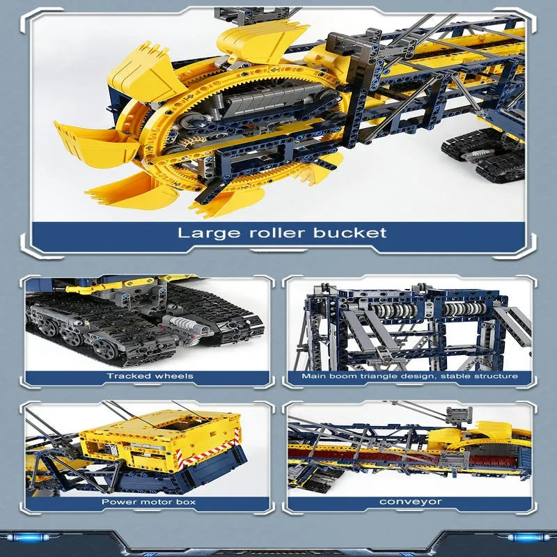 Building Blocks Motorized RC Bucket Wheel Excavator Bricks Toy 17006 EU Construction Set Toys - 6