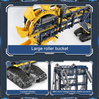 Thumbnail for Building Blocks Motorized RC Bucket Wheel Excavator Bricks Toy 17006 EU Construction Set Toys - 11