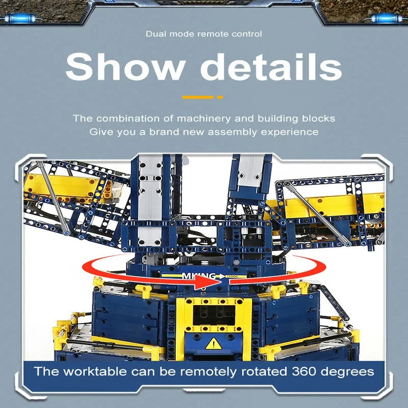 Building Blocks Motorized RC Bucket Wheel Excavator Bricks Toy 17006 EU Construction Set Toys - 9