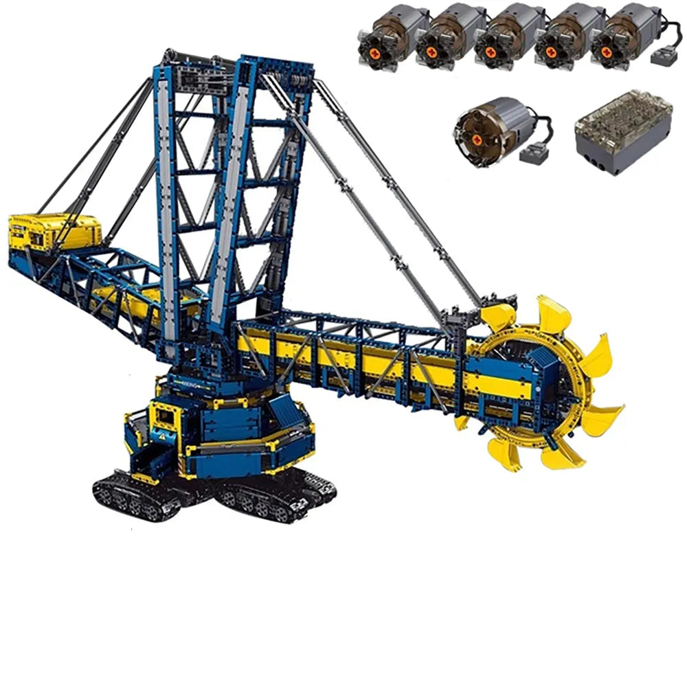 Building Blocks Motorized RC Bucket Wheel Excavator Bricks Toy 17006 EU - 12