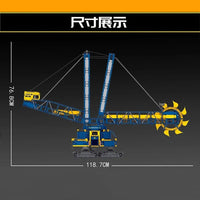 Thumbnail for Building Blocks Motorized RC Bucket Wheel Excavator Bricks Toy 17006 EU Construction Set Toys - 14