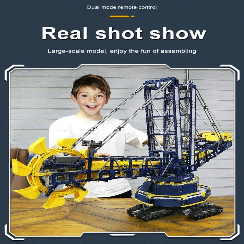 Building Blocks Motorized RC Bucket Wheel Excavator Bricks Toy 17006 EU Construction Set Toys - 5