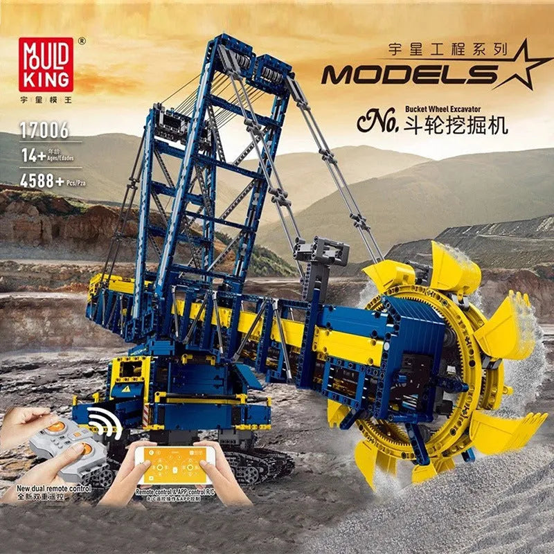 Building Blocks Motorized RC Bucket Wheel Excavator Bricks Toy 17006 EU Construction Set Toys - 3