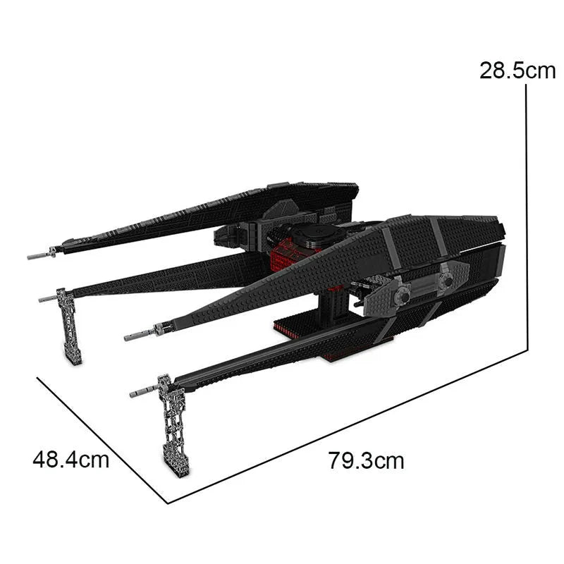 Building Blocks Star Wars UCS MOC Kylo Ren Tie Fighter Bricks Toy EU Construction Set Toys - 7