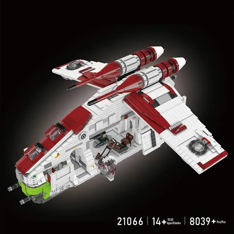 Building Blocks Star Wars UCS MOC Republic Gunship Cruiser Bricks Toys - 8