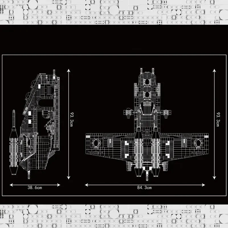 Building Blocks Star Wars UCS MOC Republic Gunship Cruiser Bricks Toys - 9