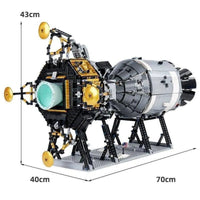 Thumbnail for Building Blocks Creator UCS USA Apollo 11 Spacecraft Lunar Landing Bricks Toy - 2