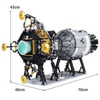 Thumbnail for Building Blocks Creator UCS USA Apollo 11 Spacecraft Lunar Landing Bricks Toy Construction Set Toys - 6