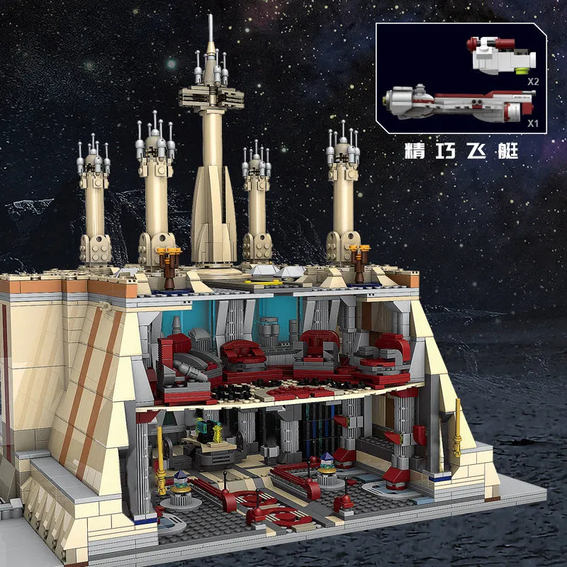 Building Blocks MOC Star Wars UCS The Jedi Temple Building Bricks Toys EU Construction Set Toys - 4